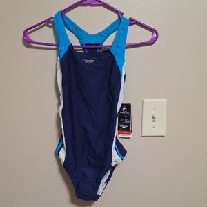 Speedo Navy and Light Blue Swimsuit